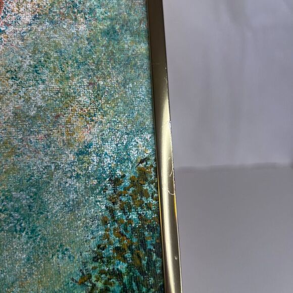 Hand Painted Framed Painting Figure in Praise Meditation Impressionistic HELENE - Picture 11 of 11